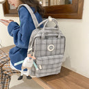 #A Fashion High School Book Bag Adjustable Strap Girls Rucksack for Travel Sho