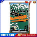 Home Weatherproof Retro Plane Sign Iron Painting Wall Drawing Templates