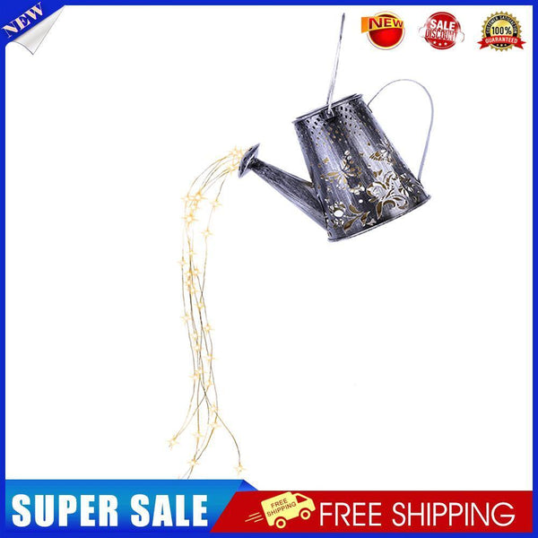 Solar Watering Can Projector Lights Outdoor Garden Yard Art Kettle Lamp (A)