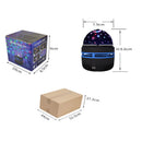 Rotating Projector Lamp Stage Bedroom LED Night Light (Starry Sky Black) Newly