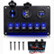 Waterproof For Car RV LED Rocker Switch Panel Dual USB Port 6 Gang 12V/24V