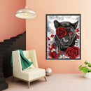 Black Pan DIY Full Embroidery Set 11CT Counted Artworks Cross Stitch Decor