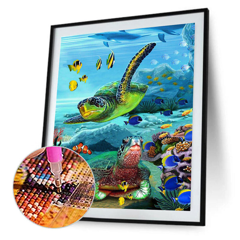 Sea Turtle DIY Diamond Painting Kits Full Round Drill Home Wall Decor (V2407)