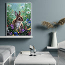 Rabbit 5D Full Round Drill Diamond Painting Crystal Mosaic Kits Wall Decor Newly