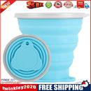 270mL Foldable Silicone Cup Outdoor Retractable Ultra-thin Water Mug (Blue)