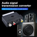 21Pin SCART Male to 3 RCA Female Converter Audio Video AV S-Video Adapter