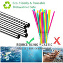 4X Straight Reusable Drinking Straws Steel Eco-Friendly w/ Brush`