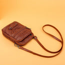 Women Retro Pure Color Shoulder Bag Soft PU Leather Shoulder Bags Mini Purse
