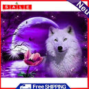 11CT White Fox Animal Embroidery Set Full Print Cross Stitch Needlework Gift DIY
