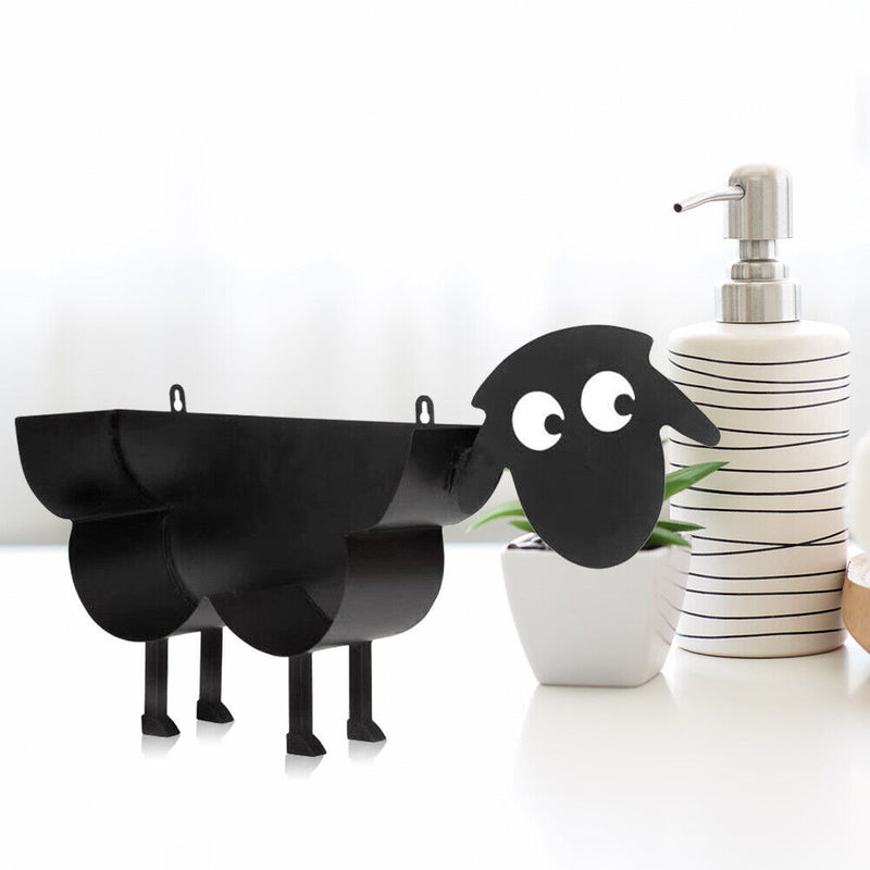 Sheep Dog Shape Toilet Paper Rack Free Standing Bathroom Tissue Holder (A)