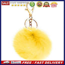 Fashion Brand Fluffy Rabbit Fur Pompom Ball Cars Charm Key Chain for Women Gi