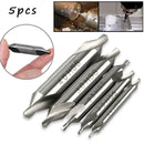 5PCS Combined Center Drill Bit Set HSS Countersink