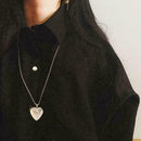 Heart Flip-open Friend Photo Picture Frame Locket Pendant Necklace Chain I2I9