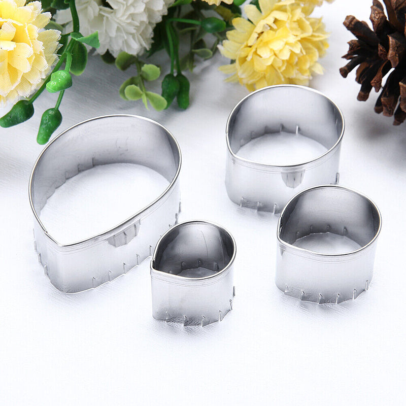 Rose Cutter Set Stainless Steel Fondant Molds Cake Decorating Moulds Newly