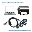 PL2303 Chipset 4 Port USB to RS-232 9-Pin DB9 Serial Cable Male A Adapter