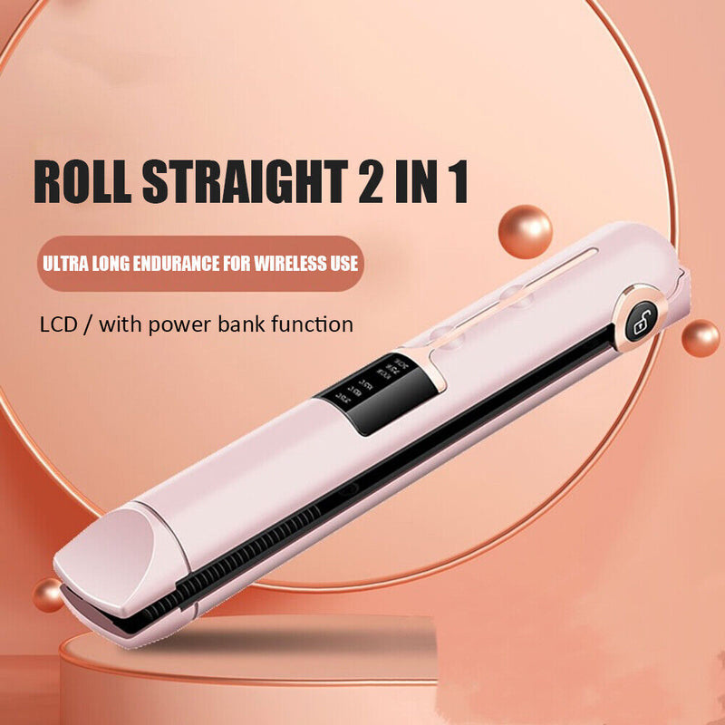 Professional Hair Straightener Cordless Curler Hair Flat Iron Hairdressing Tool