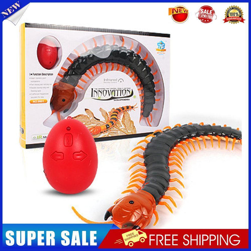 Remote Control Centipede Cat Interactive Toys with Egg Funny Toys (Black)