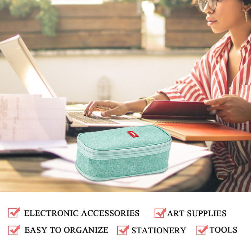 Large Capacity Pencil Case Makeup Cosmetic Handbag Student School Stationer