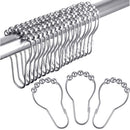 12 x Metal Bath Curtain Rings, Curtains, Hanging, Closed Loop Hook