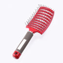 Hair Scalp Massage Comb Bristle Nylon Wet Curly Detangle Hair Brush (Rose) Newly