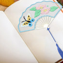 Fan Shaped Bookmark Needlework Embroidery Crafts Counted DIY Cross-Stitching