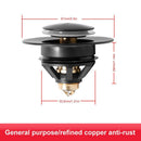 Stainless Steel Bathroom Sink Plug Wash Basin Bounce Drain Filter (Black)
