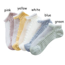 Summer Crystal Glass Invisible Thin Casual Stockings Short Sock Ankle Socks