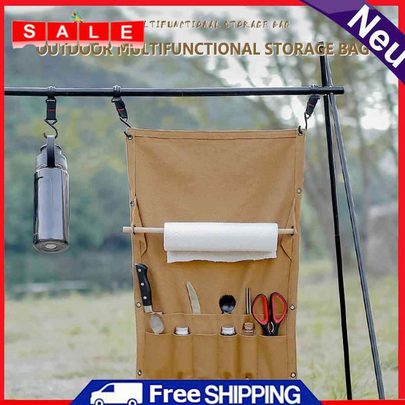 Portable Camping Dishes Storage Bag Rack Pouch BBQ Picnic Outdoor Wa