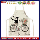 Bike Cat Kitchen Linen Apron Sleeveless Waterproof Home Bibs Cooking Accessories