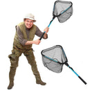 Fishing Net Fish Landing Net, Foldable Collapsible Pole Telescopic M2H3