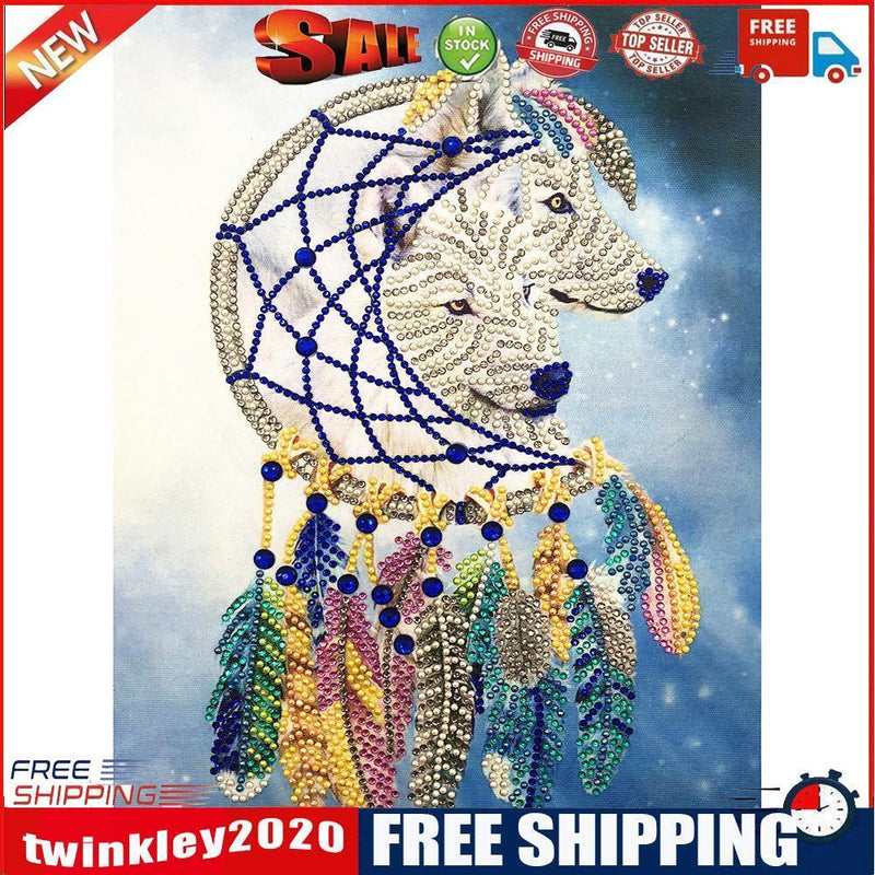 5D DIY Special Shaped Diamond Painting Wolf Cross Stitch Mosaic Craft Kits