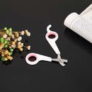 Pet Nail Toe Clipper Scissors Stainless Steel Dog Claw Cutter (White Pink) Newly