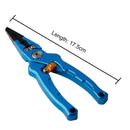 Fishing Pliers Scissors Braid Line Lures Cutter Hook Remover Tongs (Blue)