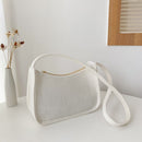 Ladies Felt Fabric Zipper Clutch Bag Women Casual Solid Color Shoulder Bags