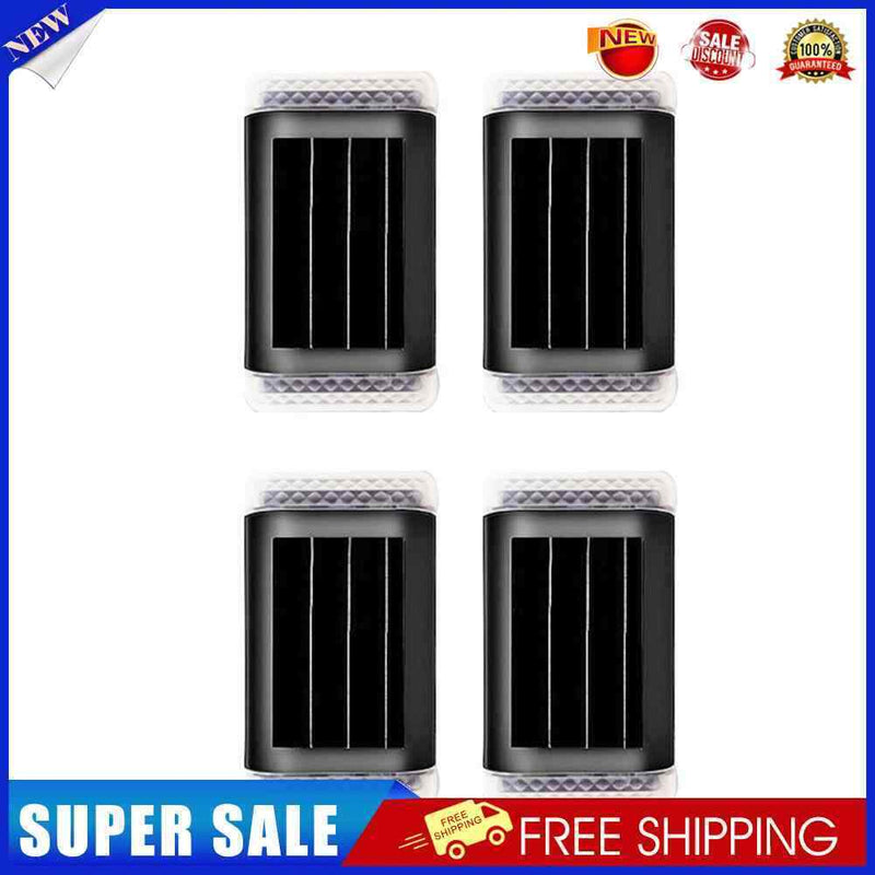 4pcs LED Solar Wall Lamp Outdoor Up Down Street Stairs Light (Warm Lamp)