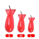 Carp Fishing Rockets Feeder 3 Size Bomb Lure Baits Holder Maker Tackle (White L)