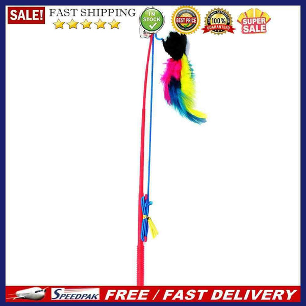Rabbit Feather Mouse Rod for Cat Funny Playing Interactive Toys Pet Supplie