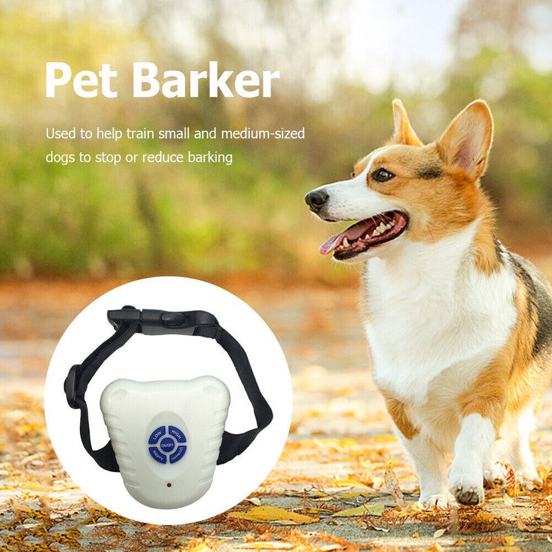 Pet Ultrasonic Training Shock Vibration Anti Bark Collar for Small Medium Dogs