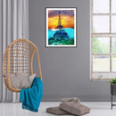 5D Full Round Drill Drawing Picture Tower Diamond Painting Living Room Orna