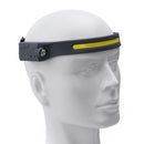 2 PC LED COB Headlamp Rechargeable Camping Waterproof Sensor Headlights Grey