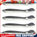 5pcs 10cm 6g Bionic Loach Fishing Artificial Crankbait Soft Baits (White)
