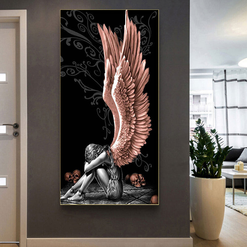 Angel Oil Paint By Numbers Kits DIY Handpainted on Canvas Wall Art Picture Craft
