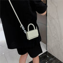 Women Mini Shoulder Bag Alligator Leather Tote Female Pure Chain Crossbody Pouch