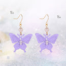 1 Pair Ears Accessories Cute Butterfly Earrings Fresh Eardrops Dangling Earrings
