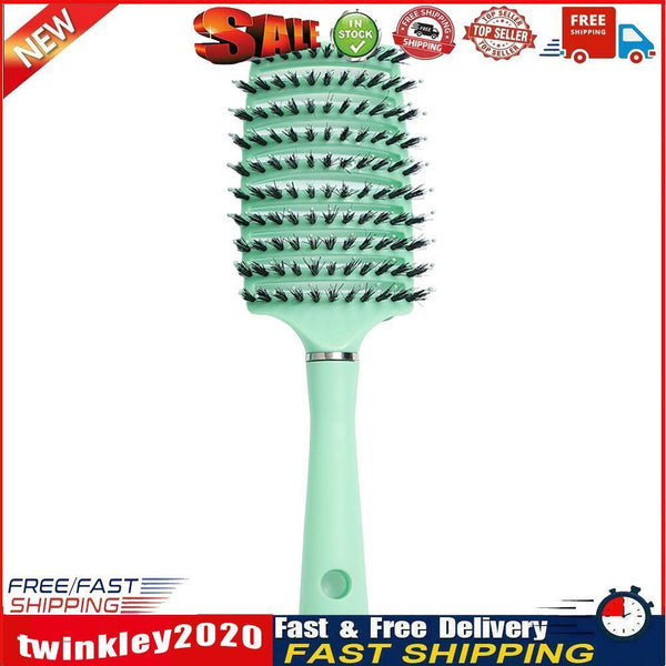 Scalp Massage Comb Bristle Women Curly Hair Detangle Brush Salon (Green) Newly