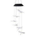 Waterproof Wind Chime Solar Power Lamp Color Changing Dragonfly Pendant Lig