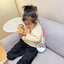 Cute Silicone Donut Round Crossbody Bag Kids Rainbow Mini Handbags (Green)