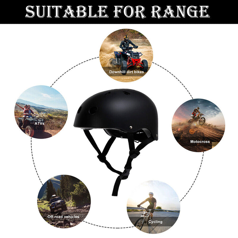 Children Skateboard Plum Helmets Bike Skating Protective Helmet (Black M) Newly