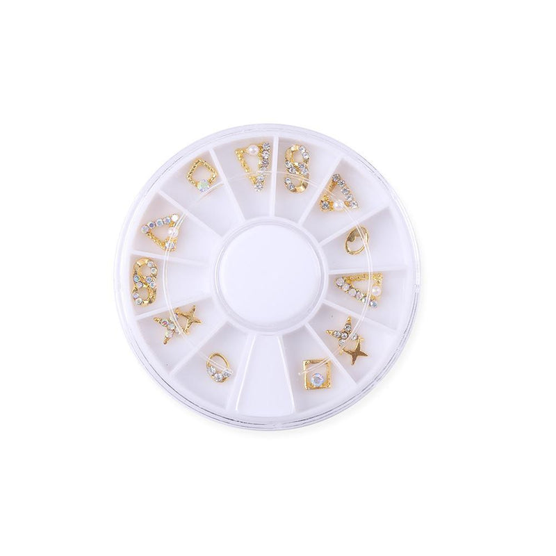 1 Set Glitter Nail Stickers Alloy Diamond Charm Manicure Tools Nail Art Decor