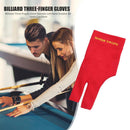 Billiards Three Fingers Glove Left Hand Billiard Glove Free Size (Red) Newly